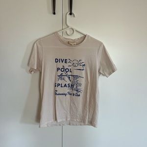 Sezane DIVE POOL SPLASH Tee Shirt Size XS
